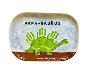 Frisco Color Me Mine Papasaurus Plate