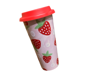 Frisco Color Me Mine Strawberry Travel Mug