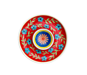 Frisco Color Me Mine Floral Chip N Dip Bowl