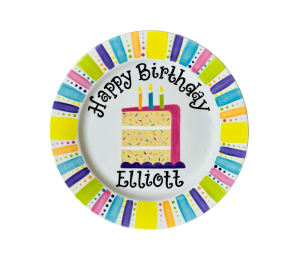 Frisco Color Me Mine Birthday Cake Plate